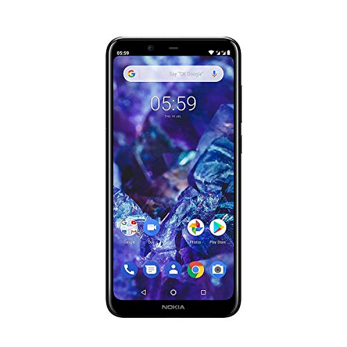 Nokia Smartphone 5.1 Plus (14,73 cm (5,8 pollici), display HD+, 13 MP + 5 MP, doppia fotocamera posteriore, fotocamera frontale da 8 MP, memoria interna da 32 GB, RAM da 3 GB, Dual Sim), nero lucido