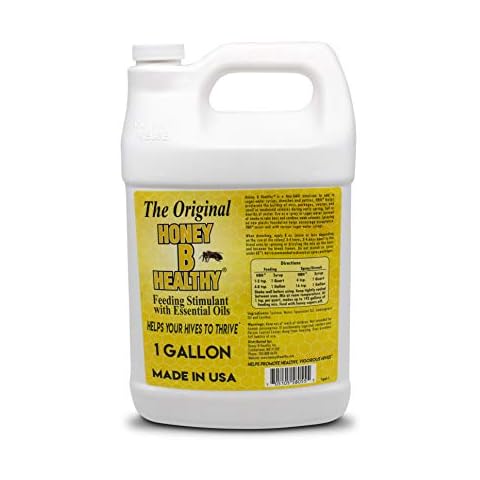 Honey B Healthy Original 1 Gallon Jug, Feeding Stimulant with Essential Oils Cover