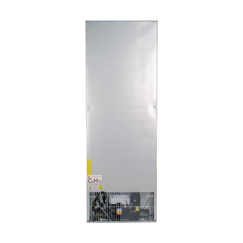 Armario Expositor Refrigerador 1 Puerta de Cristal 300 Litros Doble Cristal Templado Refrigeracion Ventilada Antivaho 600x550x1950 mm | Vitrina Expositora Refrigerada | Nevera Frio Bebidas