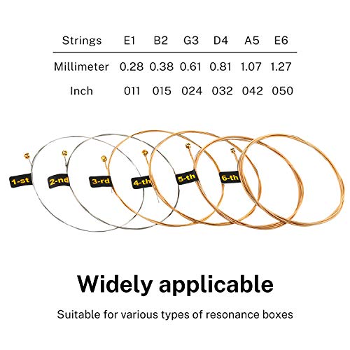 Donner Acoustic Guitar Strings Light (11-50) Phosphor Bronze Coated for 6 String Guitars, Warm, Balanced Tone with Anti-oxidation Coating, 1-Pack (DAS - 20L) - image 4