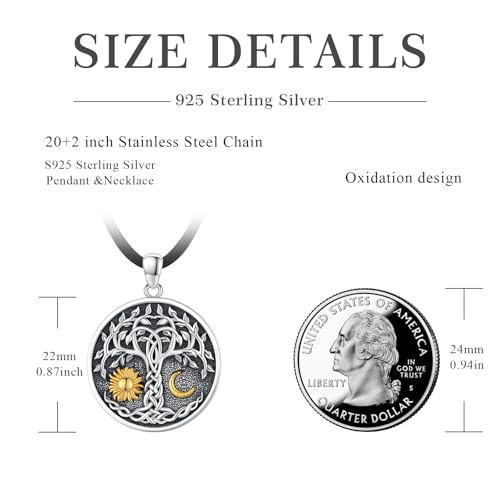 Tree-of-Life-Necklace-Sun-Moon-Necklace-925-Sterling-Silver-Viking-Celtic-Tree-of-Life-Necklace-Viking-Jewelry-Gift-for-Men-Women Tree of Life Necklace Sun Moon Necklace 925 Sterling Silver Viking Celtic Tree of Life Necklace Viking Jewelry Gift for Men Women