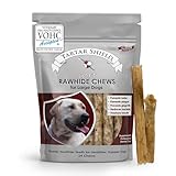 Tartar Shield Soft Rawhide Chews | Safe Dental Treats for Large Dogs | Vet VOHC Approved | Daily Bone Cleans Teeth & Gums Fresh Breath Oral Health Support | USA Made | (Large Dogs / 24 Count)