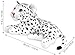 BRUBAKER Leopard Kuscheltier - 30 cm Stofftier - Baby Plüschtier Raubkatze Liegend - Kinder Plüsch Spielzeug - Weiß