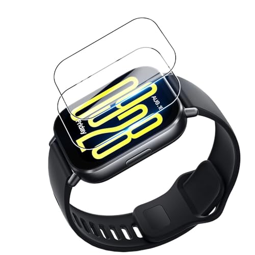 【2024年度 先行発売】Redmi Watch 5 Active 2 用 フィルム 貼り付けキット付き 2024 改良 強化ガラスフィルム 2枚入り HD高透過率 傷に強い 簡単貼り付