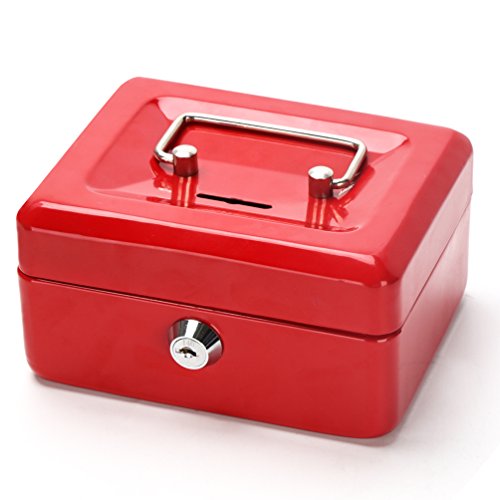 Cash Box with Slot for Kids, Decaller Small Money Box with Money Tray