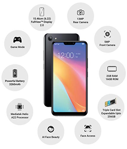 Image of Vivo 1812 Y81i (Black, 2GB RAM, 16GB Storage)