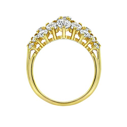 Amazon-Collection-Yellow-Gold-Plated-Sterling-Silver-Infinite-Elements-Zirconia-Cluster-Ring