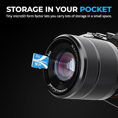 Image of SABRENT Rocket V60 microSDXC Memory Card | 512GB, V60 Specification, 8K Video, A1, UHS-II Compatible (SD-MT60-512GB)
