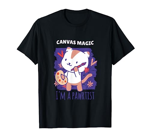 Lienzo mágico lindo Pawrtist Artista Designs Presente Camiseta