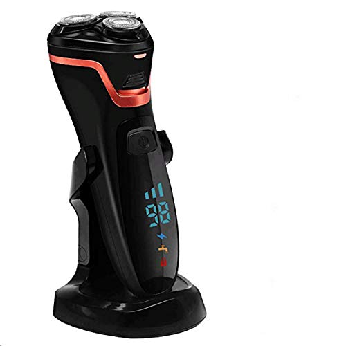 Electric Razor, BEATTYMAMA 4 in 1 Men’s Electric Shaver Wet & Dry IPX7 Waterproof 3D Rotary Shavers with LED Digital Display Rechargeable Beard/Nose/Hair Trimmer Facial Cleaning Brush for Men