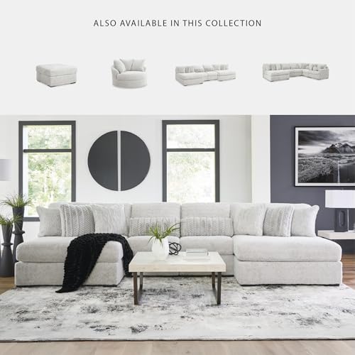 Image of Signature Design by Ashley 82-in Small White Sectional Couch