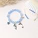 2 Pcs Mermaid Bracelets Set Beaded Mermaid Charm Bracelets Mermaid Gifts for Her (Mermaid Bracelet Blue)