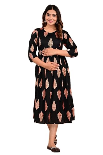 Image of Shantika Women's Maternity Dress Feeding Kurti with Zippers