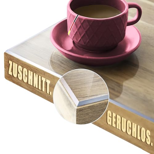 Floordirekt Transparente Tischfolie, Tischdecke mit 45°...