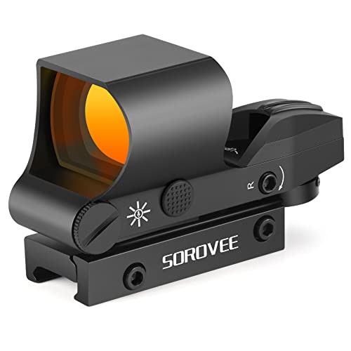 SOROVEE HD119 Reflex Sight,Holographic Red Dot Sight with 4 Different Reticles,Rifle Optic Sight with Picatinny Rail Mount