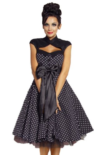 Chic Star - Rockabilly-Kleid - schwarz/weiß - L