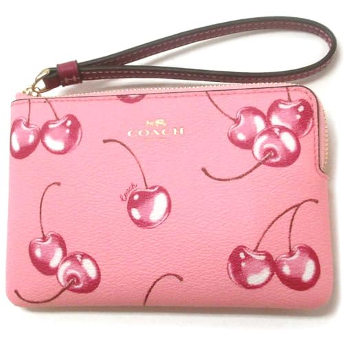 美品　コーチ　COACH チェリー柄ドーム型ポーチ 美品 コーチ COACH チェリー柄ドーム型ポーチ コーチ COACH