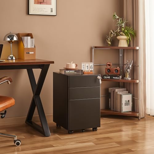 Image of Guizeeopo Fully Assembled 3 Drawer Filing Cabinets for Home Office