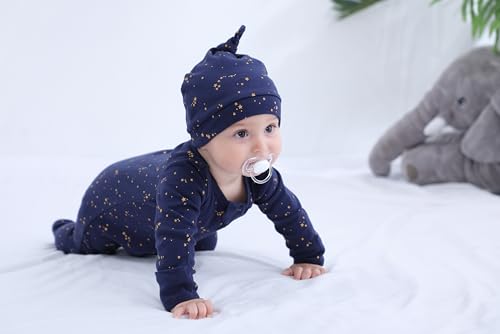 Owlivia Chapéu de nó orgânico para bebês, gorros para bebês recém-nascidos hospitalares, boné infant