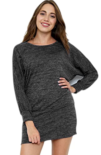 Mini abito con maniche a pipistrello per un look casual.