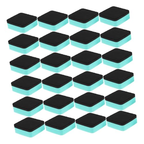 LALAFINA 60個磁性白板擦 小型毛?素材のカラフルな正方形イレーザー 強力磁付きでオフィス 学校 会議室向けホワイトボード 黒板用速乾クリー