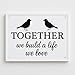Custom Family Name Plaque – Personalized House Sign with Birds & Crest – Elegant Wall Mounted Address or Estate Plate – Outdoor Durable Metal Plaques (Established Year Option)(6