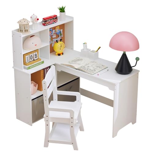 MilleLoom Kids Desk, Study Desk and Chair Set for Boys and Girls