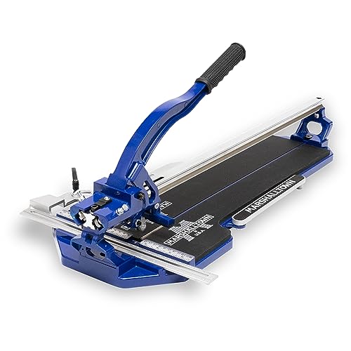 Marshalltown 24" Pro Tile Cutter, Smooth Operation, Durable Bearings, I-Beam Rail System, Cuts Ceramic, Porcelain, and Mosaic Tile, Adjustable Scoring Wheel, Cuts up to 13/16" Thick, PTC24
