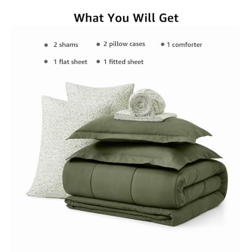 Image of Monbix Full Size Comforter Sets - 7 Pieces Bed in a Bag Full Bedding Set