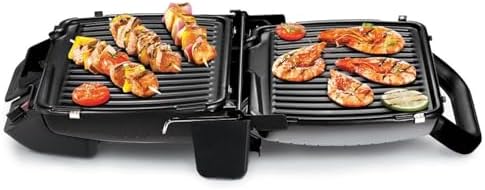 Bild 1 - Tefal Kontaktgrill 2-in-1, Sandwichmaker, aufklappbar als Tischgrill/BBQ mit doppelter Grillfläche, regelbarer Thermostat, antihaftbeschichtet, 2000W, 32 x 32 x 14 cm, GC3050