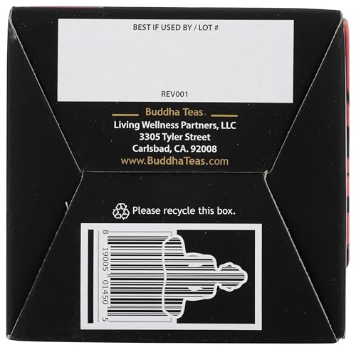 Buddha Teas Organic Cranberry Comfort Blend - OU Kosher, USDA Organic, CCOF Organic, 18 Bleach-Free Tea Bags