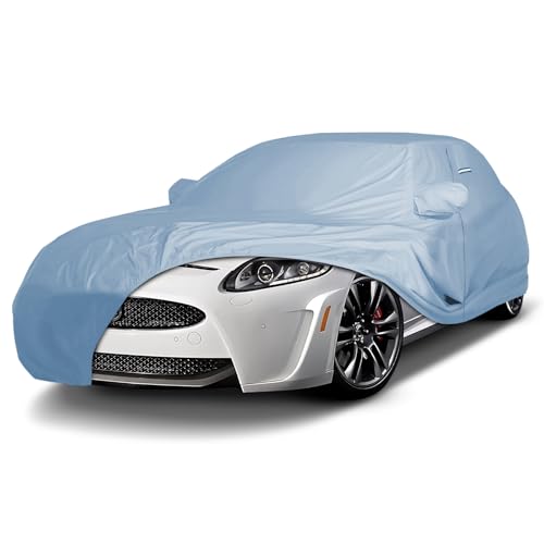 Image of iCarCover Premium Car Cover for 2009-2015 Jaguar XK, XKR Heavy Duty Waterproof All-Weather Automobiles Custom Fit Indoor Outdoor UV Snow Protection Covers with Straps and Bag