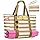 KTUEOV Sac de Plage XXL, Imperméable 45L Sac de Plage Famille 12 Poches Pratiques Cabas Plage Pliable Léger avec Fermeture Éclair Sacs Plage Femme Pour Piscine, Voyage, Gym