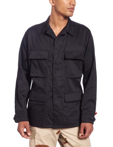 Propper Men's BDU Coat, Black, 60% Cotton, 40% Polyester, X-Large Regular