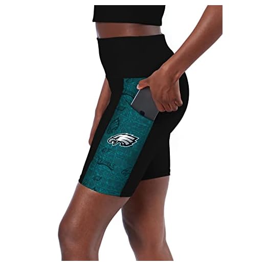 Certo by Northwest NFL Women's Method Bike Short with Side Pocket, Philadelphia Eagles, Large