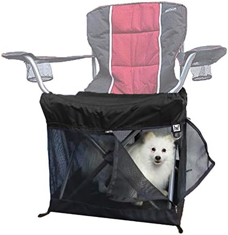 Wrapsit Slipcover Fabric Storage or Containment Crate adds Personal Item Security, Dog Kennel, Cat Crate to Your Scissor Leg Bag Chair (Chair Not Included) Black