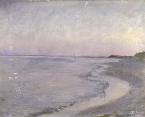 Cuadro una scena costiera de Peder Severin Krøyer, lienzo abstracto decorativo de 60x90cm
