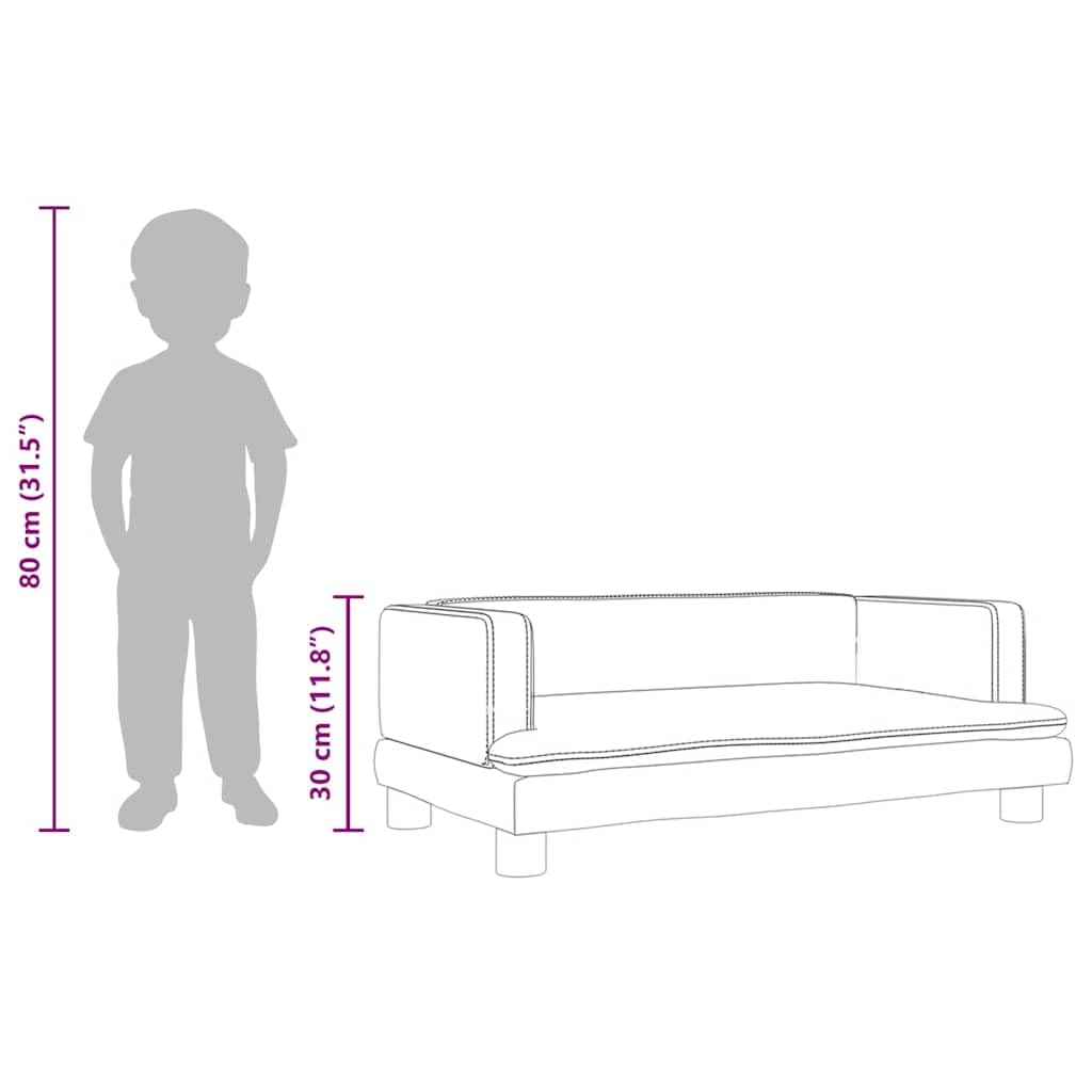 vidaXL Sofá para niños de Terciopelo Gris Claro 80x45x30 cm, Mini sofá, sofá para Cuarto de Juegos, sofá Silla para niños, sofá Infantil