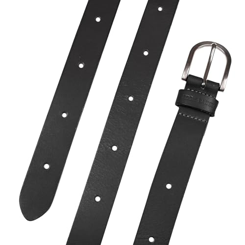 Eddie Bauer Women's Casual Leather Belts with Durable Metal Buckle, Endless Leather - Black, Medium4