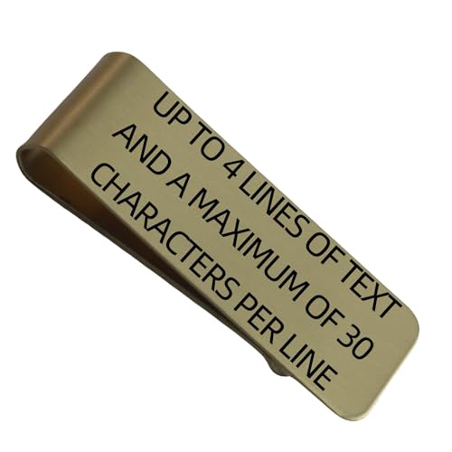 Personalized Brass Money Clip,Initials Money Clip,Personal Money Wallet,Son Husband Grandpa Money Clip Men's Initials Gift,Personal Gift horizontal Engrave