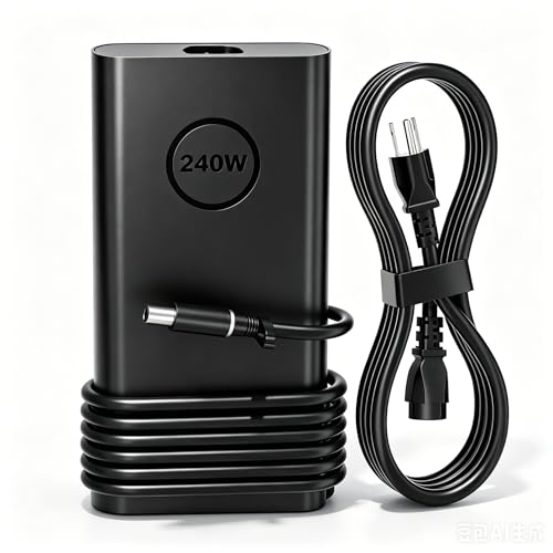 240W Laptop Charger Compatible with Dell G16 G15 G7 G5 Alienware x17 x16 x15 M18x X51 17 15 Precision 7780 7770 7680 7670 7560 3260 3551 Power Adapter