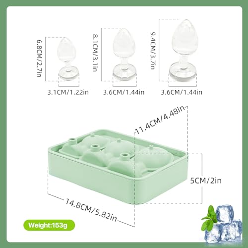 Molde de silicón para cubos de hielo con figuras divertidas miniatura 4