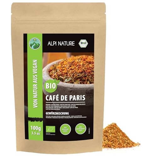 Alpi Nature Especias Picantes Café de París Orgánicas 100g, Condimento Francés, Especias de Chile