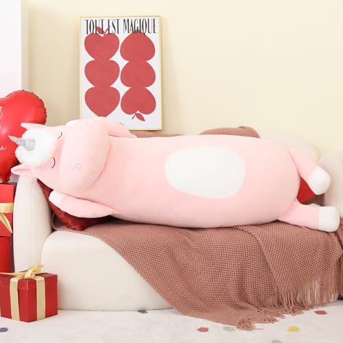 Morismos W213_26_130 Giant Unicorn Body Pillow 4Ft, 51.2In Long Plush Unicorn Stuffed Animal Body Pillow thumb #6