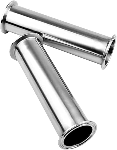 Miniatura 4 de Beduan Tubo sanitario de triple abrazadera, tubo de carrete de 24 pulgadas de longitud, tubo redondo sin costura de acero inoxidable con brida de