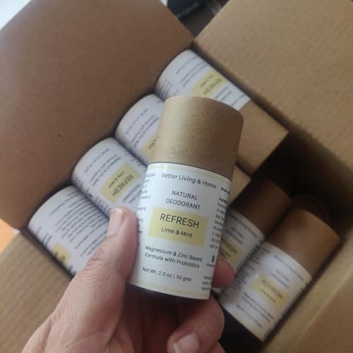 Image of Natural Deodorant Stick - 64 gm | Probiotics + Magnesium | Deodorant for Men & Women | Natural formula and Chemical free| Good for all skin types | Essential Oils Scented (Lime & Mint)