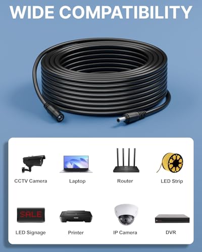 Image of 5 Pair Ultra Thick DC Power Connector Set, 12V 5A Male & Female Screw Terminal Adapter, 5.5mm x 2.1mm Solderless Barrel Jack for High-Power CCTV Security Camera, LED Strips & DVR