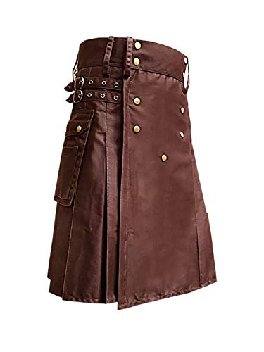 McWilliams Black Deluxe Modern Leather Straps Utility Kilt2