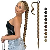 una cola muy larga en ingles Especificaciones del producto: Extensiones de cola de caballo larga trenzada, 3 tamaños disponibles: 26"/66cm, 140g (23"/58cm después del trenzado); 30"/76cm, 160g (27"/68cm después del trenzado); 34"/86cm, 170g (30"/76cm después del trenzado).