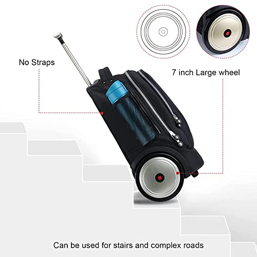 UNIKER Rolling Laptop Bag for 14 Inch Laptop,Roller Bag,Backpack with Wheels,20 Inch Wheeled Computer Bag (Basketball)2